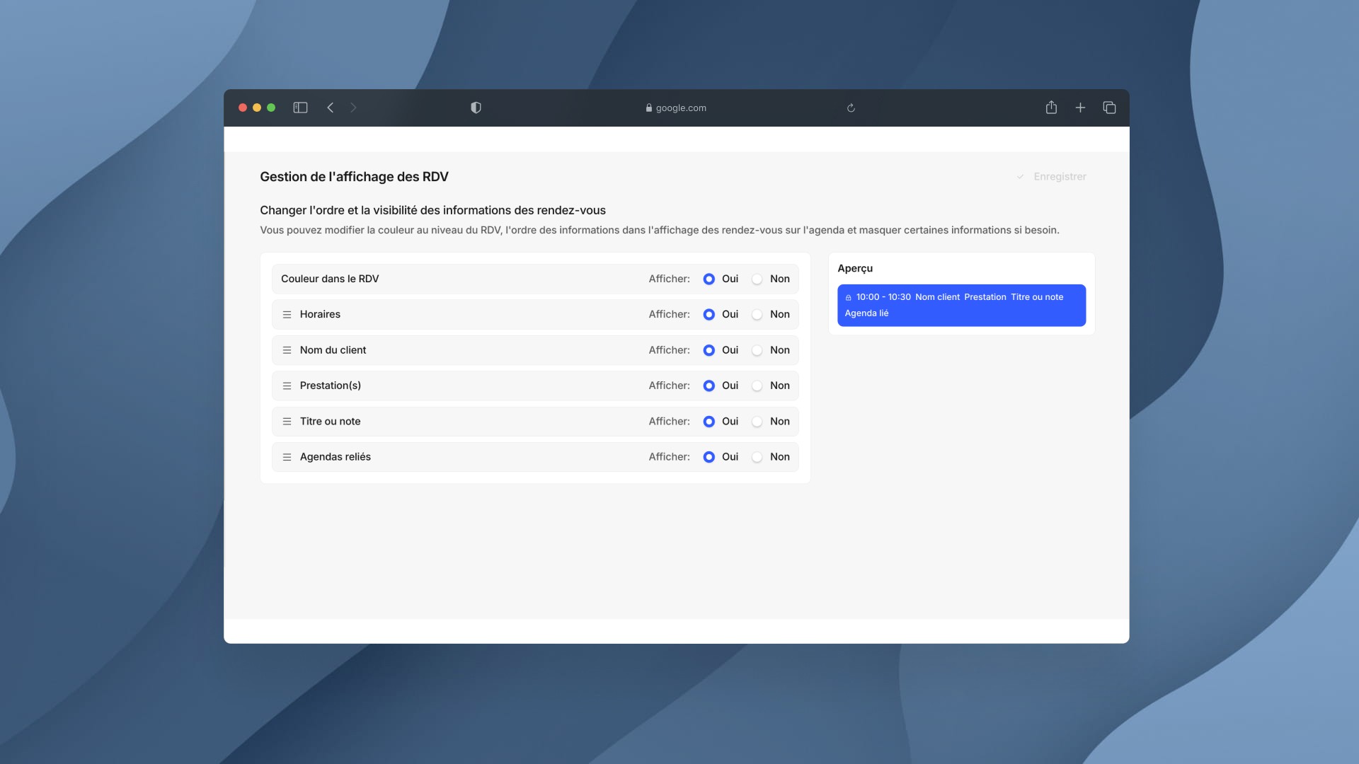Expense tracking view of the nail salon platform